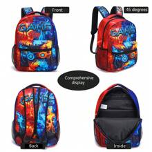 Lightning Gaming Backpack for Boys: Video Game Themed School Bag for Teens