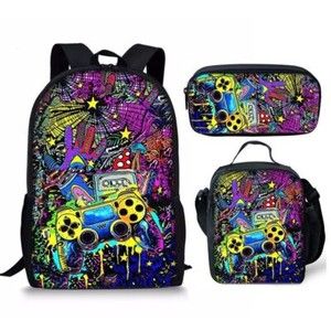 Ultimate 3D Playstation Controller Backpack: Insulated Lunch Bag & School Rucksack
