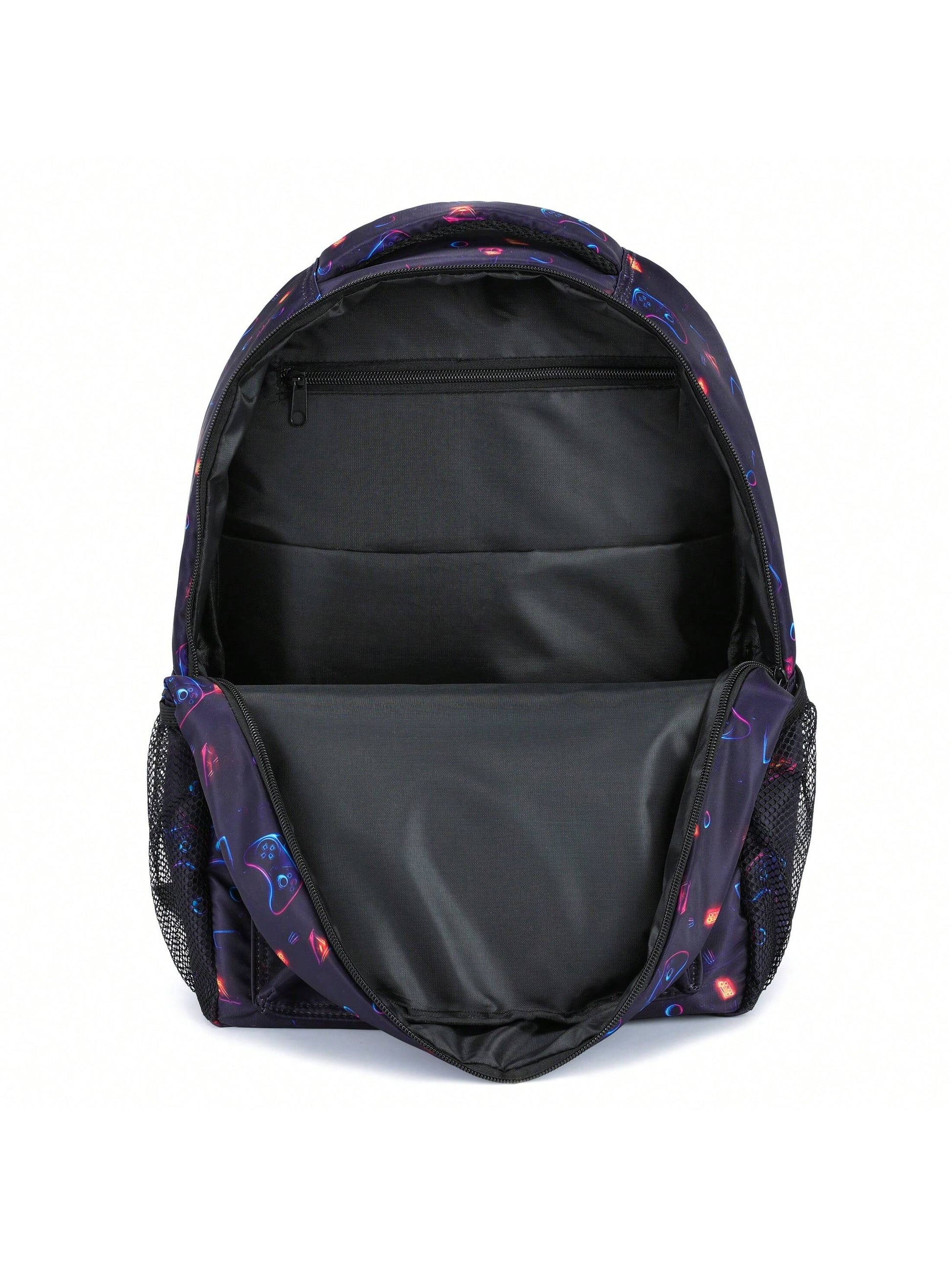 Dynamic Gamepad Pattern Backpack for Boys and Girls - School Sports Bag