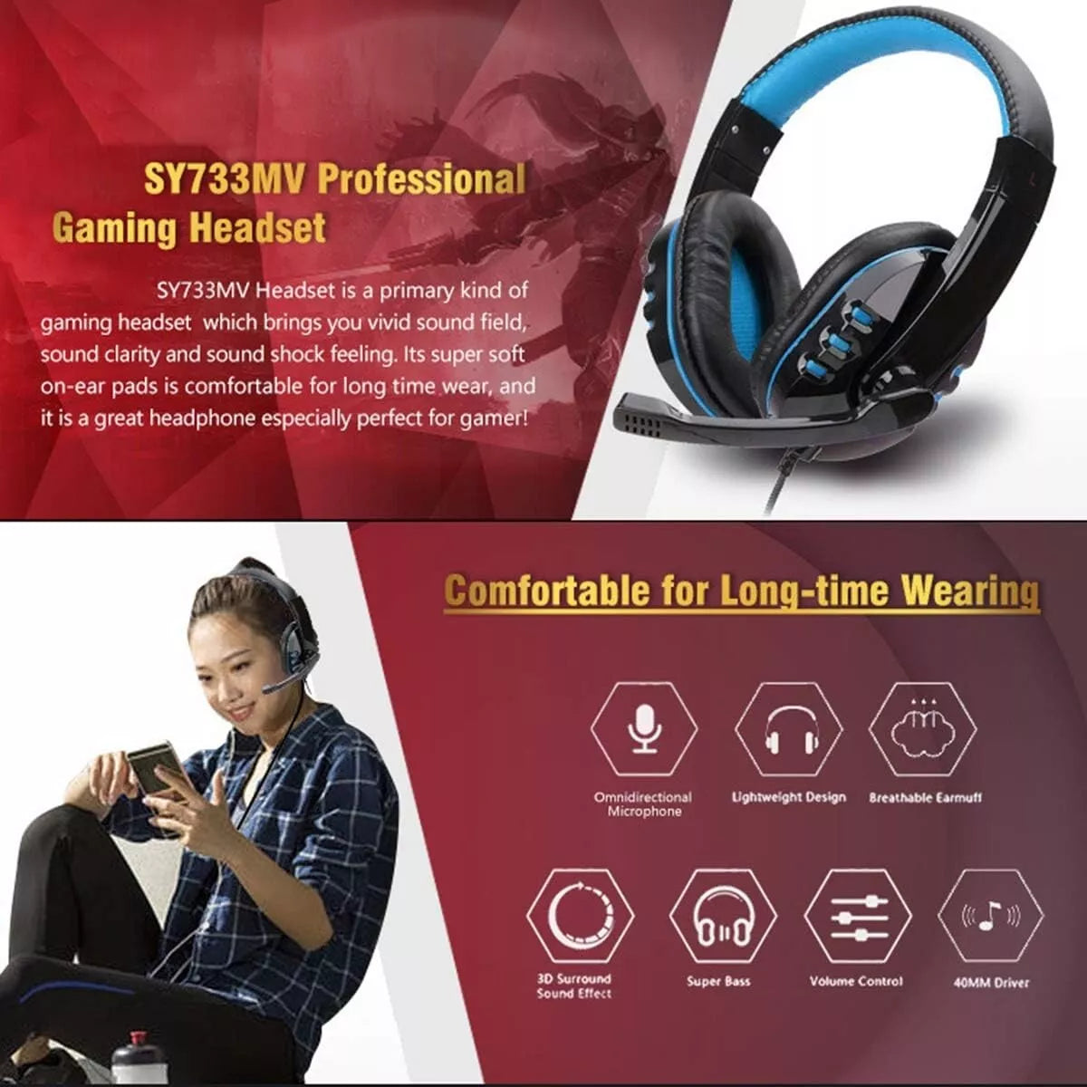 Gaming Headset Headphones