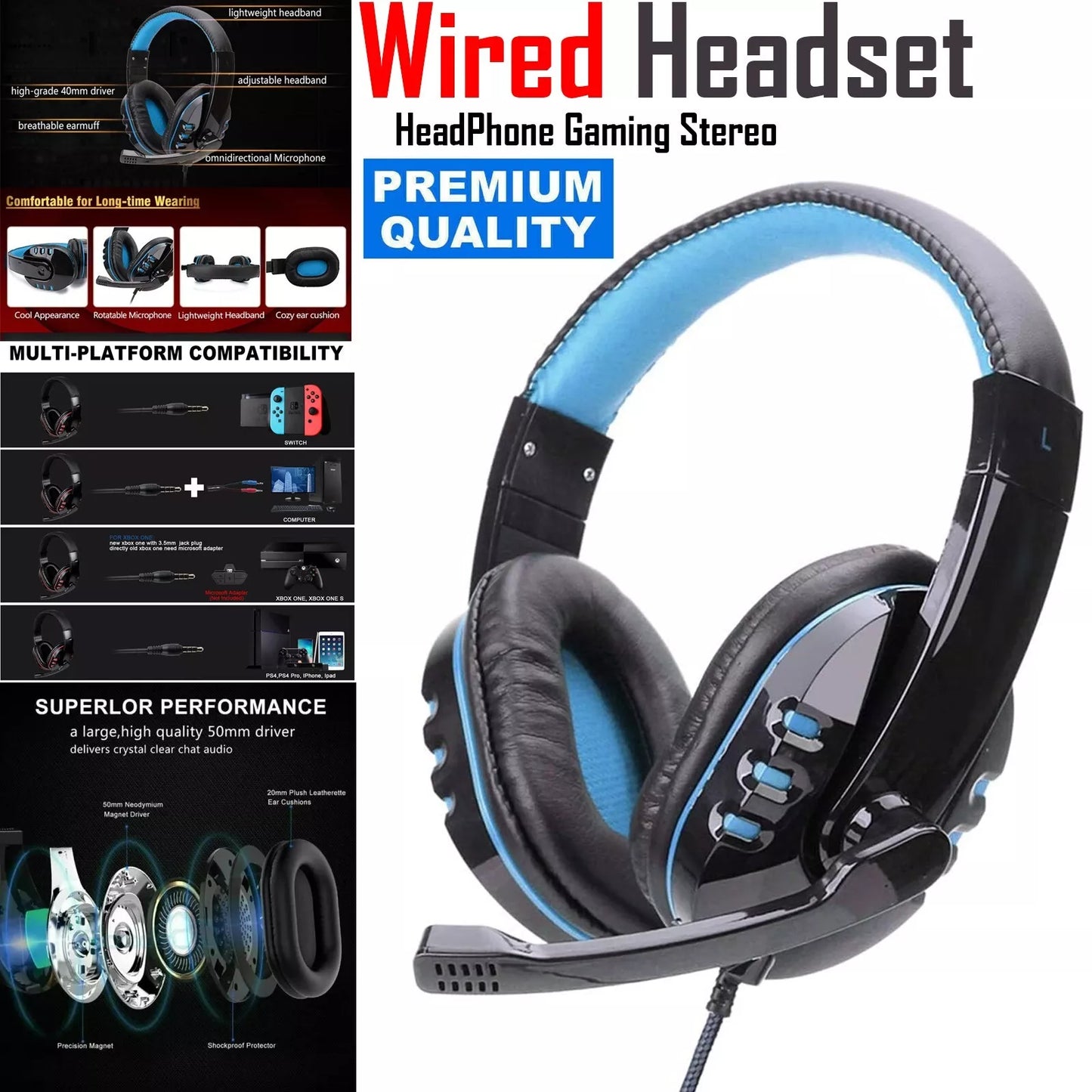 Gaming Headset Headphones