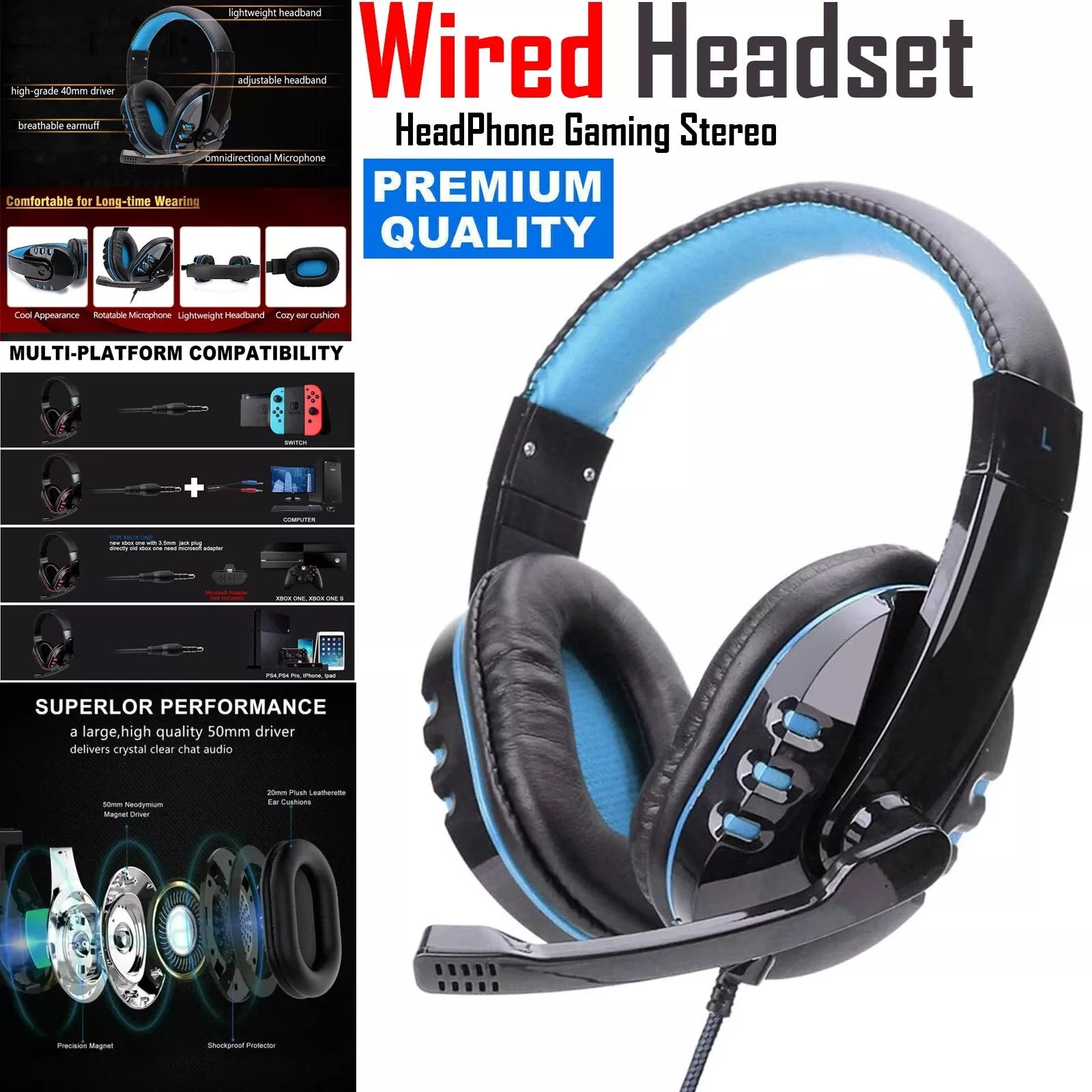Gaming Headset Headphones