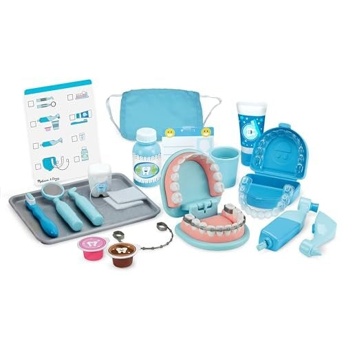Melissa & Doug Super Smile Dentist Kit for Kids - Educational Role Play Toy for Ages 3+
